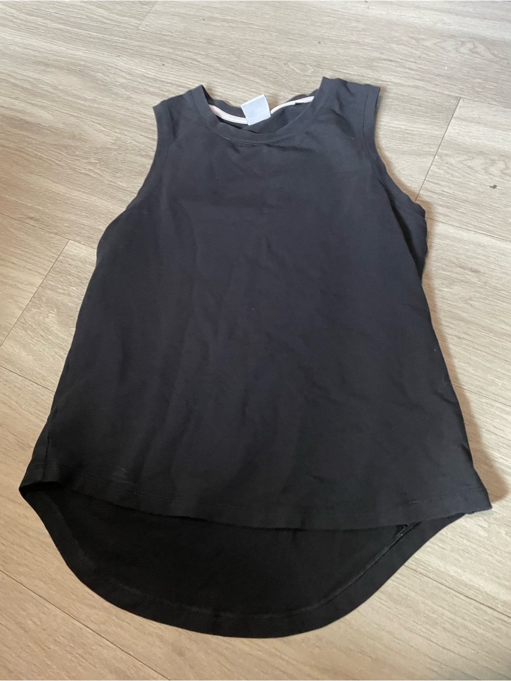 CAbi Black High-Low Crewneck Tank